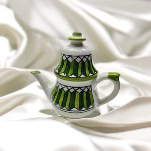 Théière décor - motif vert
